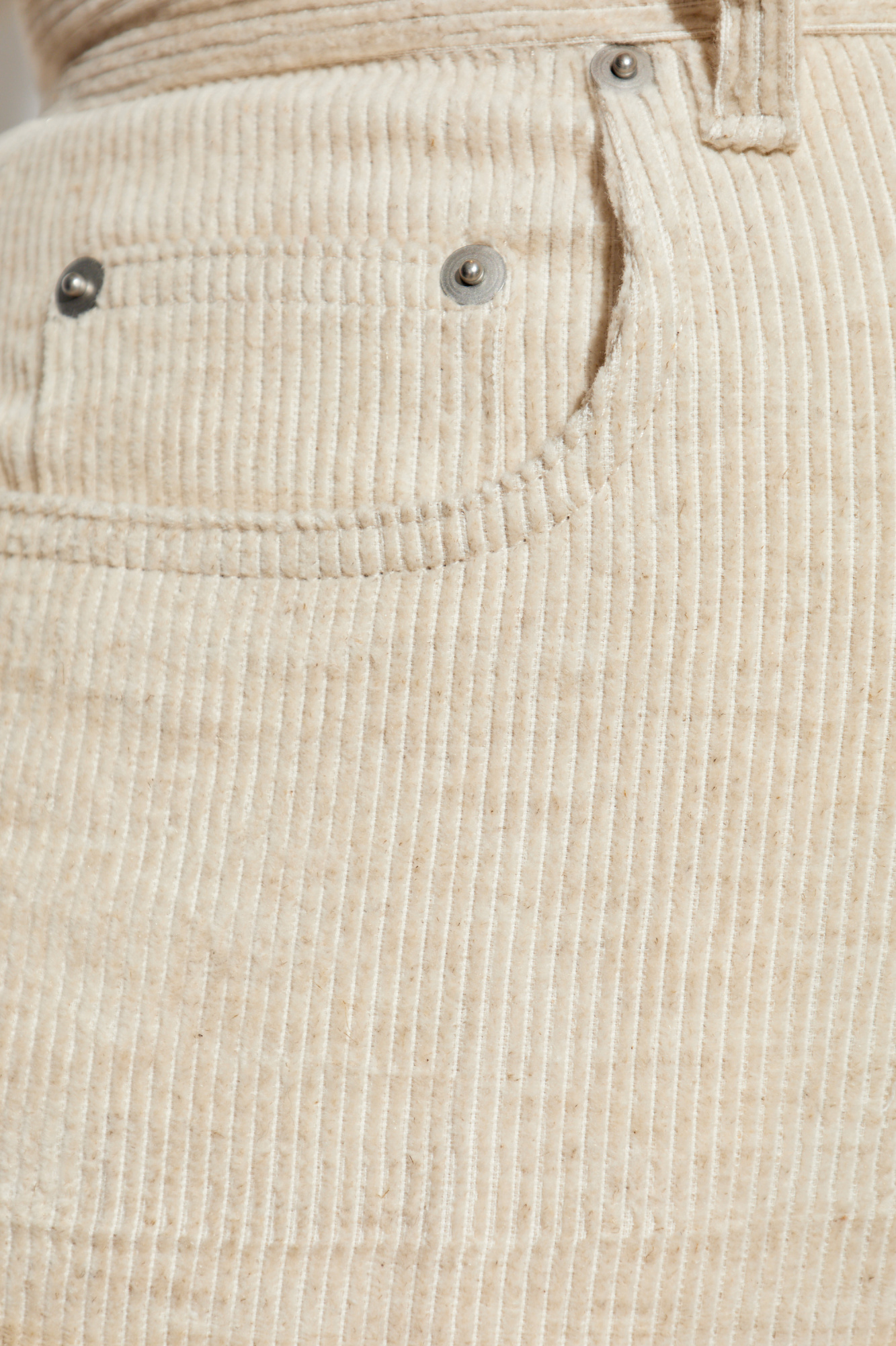 Cream Corduroy trousers with flared legs Rick Owens - Vitkac AS